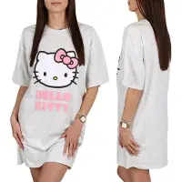 Sarcia.eu Hello Kitty Dames nachthemd, 100% katoen, slaapshirt voor de zomer