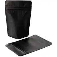 Packlinq Stazakken Matt Zwart 8x5x13cm | 28 gram (100 stuks) | Doypacks | Stand up pouches