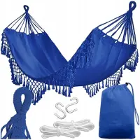 Krumad Boho Tuinhangmat Blauw 150x190cm - Comfortabel en Stijlvol