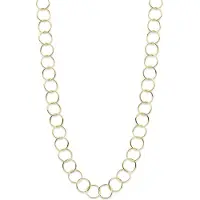 MORI Gold Filté 10,4mm breed collier, Ronde buis, Circel schakels, goud gevuld 1/20