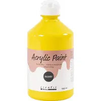 Packlinq Acrylverf Glossy, primair geel, 500 ml/ 1 fles