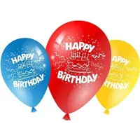 Cepewa Gekleurde verjaardags ballonnen 15x stuks - Happy Birthday - Feestartikelen versiering