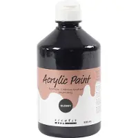 Packlinq Acrylverf Glossy, zwart, 500 ml/ 1 fles