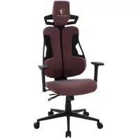 ML-Design Gaming stoel met armleuning, hoofdsteun en lendensteun rood, gemaakt van stof