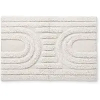 Casa Di Elturo Badmat katoen boho squares franjes /wit – 50 x 80 cm