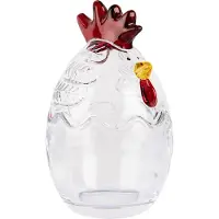 Clayre & Eef Glazen potje Kip Ø 8x14 cm Transparant Glas