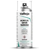 Vallejo Hobbyverf Acrylverf - 28532 Acrylic Satin Spray Varnish - Verf spuitbus - 400 ml