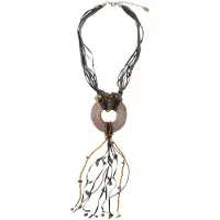 Behave - Bruine Kralen Ketting Tijgeroog 39,5 cm (+6 cm verlengketting) - Mode Sieraden Voor Dagelijks Gebruik