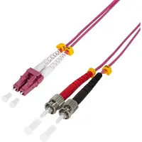 Logilink FP4LT05 Glasvezel Optische vezel Aansluitkabel 5.00 m Violet 50/125 µ Multimode OM4