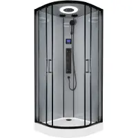 Kerra Orion complete douchecabine met massagejets zwart