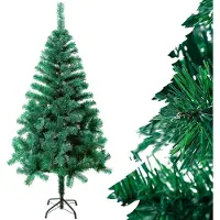 JOIEYOU Kerstboom, 240 cm, PVC, kunstboom. Kunstmatige kerstboom met klapsysteem, voetstuk, decoratieve boom voor kerstmis, geschikt voor thuis, kantoren en winkels, kleur: groen
