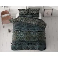 Sleeptime Dekbedovertrek Leopard deco Donker Groen 240 x 200/220 - 2 kussenslopen 60x70 - Lits-Jumeaux