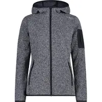 CMP - Women's Jacket Fix Hood Jacquard Knitted 3H19826 - Fleecevest 44, grijs