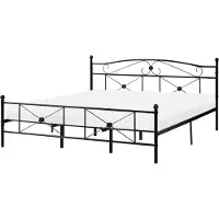 Beliani RODEZ - Tweepersoonsbed - Zwart - 180 x 200 cm - Metaal