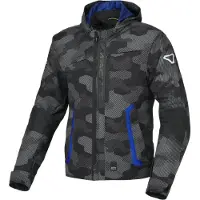 Macna Riggor Textile Waterproof Jas Zwart Blauw Maat 2XL