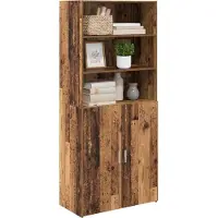 vidaXL Highboard Oud Hout 80 x 42,5 x 185 cm Bewerkt hout