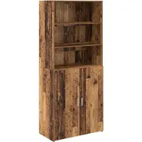 vidaXL Highboard Oud Hout 80 x 42,5 x 185 cm Bewerkt hout