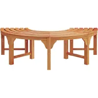 vidaXL Boom Bank 4 -Seater 160 x 80 x 45cm Massief Eucalyptus Hout