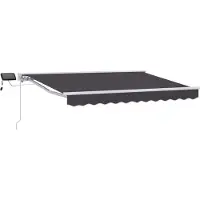 vidaXL Handbediende luifel met LED's 3,5 x 2,5 m