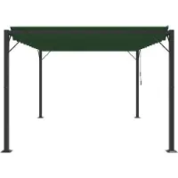 vidaXL Gazebo met lamellendak, 3 x 4 x 2,14 m, groen