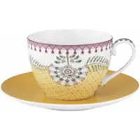 Pip studio Koffiekop Home Cup And Saucer Lily & Lotus Tiles Yellow