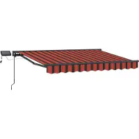 vidaXL Handbediende luifel met LED's 2,5 x 2 m