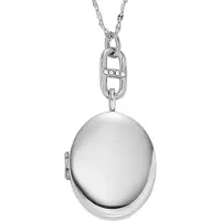 Fossil Halsketting, Medaillon Collectie, (Roestvrij staal, 40 - 45 cm)