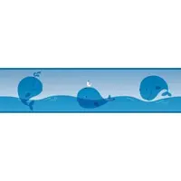 A.S. Création WALVISSEN BEHANGRAND | Zelfklevend - blauw - Lovely Kids
