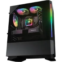 Cougar MX430 Air RGB Midi Tower Gaming PC behuizingen met 3 ARGB-ventilatoren en 2 LED-strips - Zwart