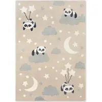 Home Collection Vloerkleed Dreamy Panda Rechthoekig - Beige Multicolor