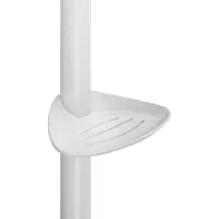 Delabie zeephouder, verschuifbaar, Be-Line, wit, voor douchestang D35