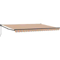 vidaXL Uitschuifbare luifel Meerkleurig 450 × 300 cm