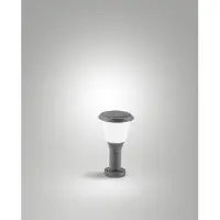 FABAS LUCE Sokkellamp buiten Thiago, dimbaar, zwart, Aluminium, Modern, Sokkellamp