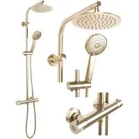 REA Bliss Regendouche Geborsteld Goud 100cm