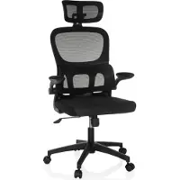 MyBuero Bureaustoel / draaistoel ERGOMY FLEX zitting stof / rugleuning mesh zwart