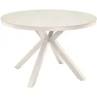 Lesli Living tuintafel - Eettafel - Ø118cm - Crème