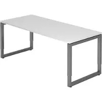 Hjh OFFICE PRO REGO 19 G - 180 x 80 Tafelhoogte I In hoogte verstelbaar Wit/Grafiet