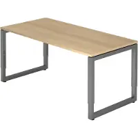 Hjh OFFICE PRO REGO 16 G - 160 x 80 Tafelhoogte I In hoogte verstelbaar Eiken/Grafiet