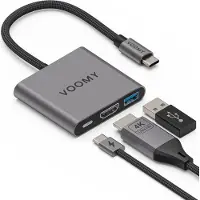 Voomy USB-C-multiportadapter - USB-C/USB-A/HDMI - 1080p/60Hz -