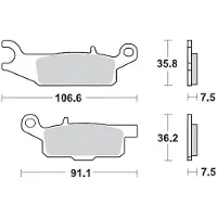 Moto-Master Yamaha 095911 Gesinterde Remblokken