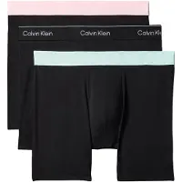 Calvin Klein Boxershorts pastelblauw / pastelroze / zwart / wit