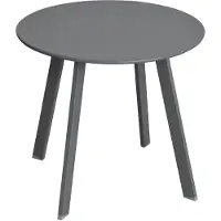 Hespéride Bijzettafel/tuin tafel Saona - metaal - donkergrijs - D50 x H45 cm - voor buiten