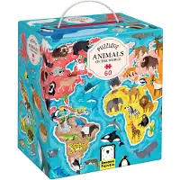 Sonstige Verlage Puzzelliefde dieren over de wereld (60 pcs).