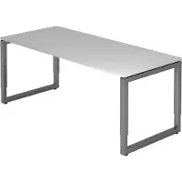 Hjh OFFICE PRO REGO 19 S - 180 x 80 Grijs/Zilver Tafelhoogte I In hoogte verstelbaar