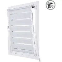 STORESDECO - EasyFix Duo rolgrodijnen, rolgordijn zonder boren, Wit, 120x180 cm