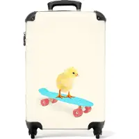 NoBoringSuitcases.com - Gele koffer - Trolley geel - 55x35x25