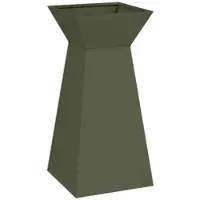 vidaXL Pilarenbak Olijfgroen 35 x 35 x 73 cm Koudgewalst staal