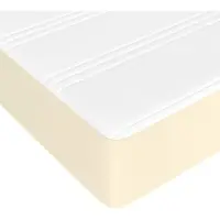 vidaXL Pocketveringmatras medium 90x190x20 cm kunstleer crèmekleurig