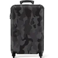 NoBoringSuitcases.com - Koffer camouflage grijs - Trolley - 55x35x25