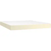 vidaXL Pocketveringmatras medium 180x200x20 cm kunstleer crèmekleurig